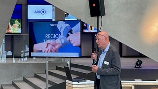 Hans-Albert Stechl bei der Eröffnung des SWR Medienzentrums