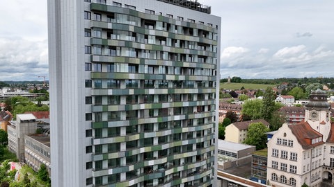 Das frühere Post-Hochhaus in Konstanz