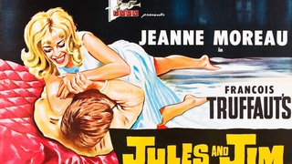 Henri Serre, Jeanne Moreau über britische Plakatkunst, 1962. Über den den Film Jules und Jim.