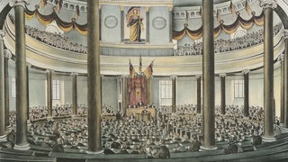 Verfassunggebende Nationalversammlung in der Frankfurter Paulskirche 1848