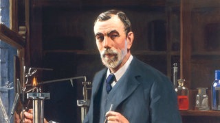 Ramsay, Sir William; britischer Chemiker (Nobelpreis 1904).
Porträt. Gemälde, 1913, von Mark Milbanke (1875–1927). Öl auf Leinwand. London, Science Museum.