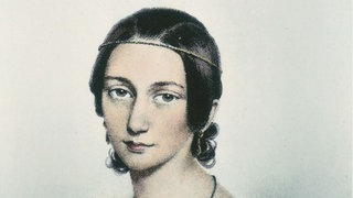 Clara Schumann PortraitLitho. Straub Schumann, Clara, geb. Wieck Pianistin, Gattin Robert Schumanns, Leipzig 13.9.1819 - FrankfurtMain 20.5.1896. - Portraet. - Lithographie von Straub, um 1840. Neukoloriert.