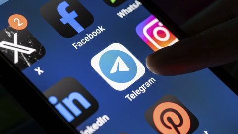 Das Logo des Telegram Messengers für soziale Medien