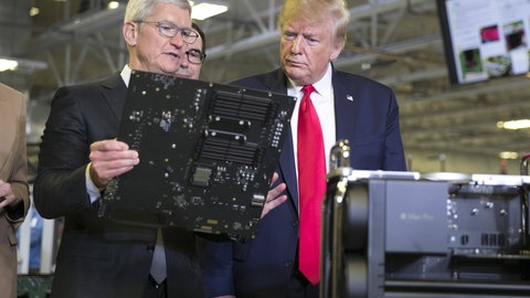 Apple CEO Tim Cook und US-Präsident Donald Trump