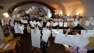 Croatia, Zagreb – Museum of Broken Relationships. Artistic installation of 200 love letters from around the world.