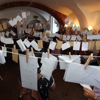 Croatia, Zagreb – Museum of Broken Relationships. Artistic installation of 200 love letters from around the world.