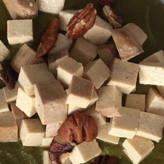 Tofu, zubereitet nach einem Rezept von Thomas Vilgis.