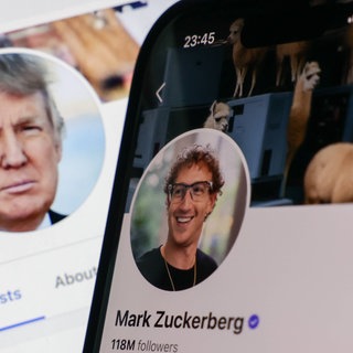 Mark Zuckerburg und Donald Trump auf Instagram