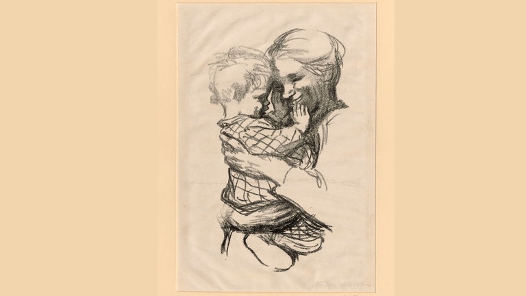 Käthe Kollwitz: Mutter mit Kind auf dem Arm.