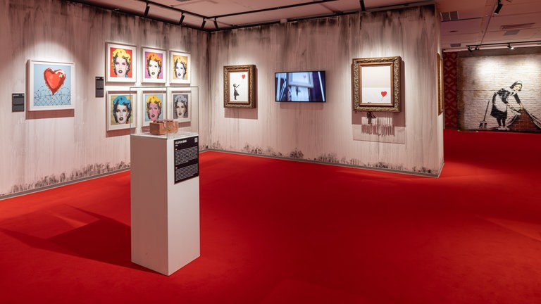 Blick in die Ausstellung „House of Banksy“.