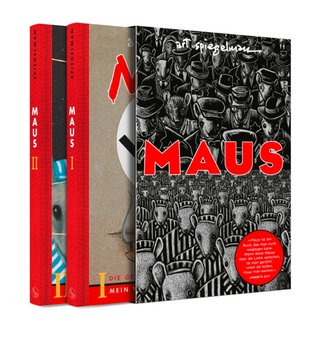 Bücherbox mit zwei Graphic-Novel-Bänden "Maus" von Art Spiegelman