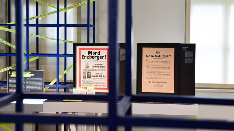 Der erste Fall der Ausstellung „Rechtsextremer Terror“ ist der Mord an Matthias Erzberger in der Weimarer Republik