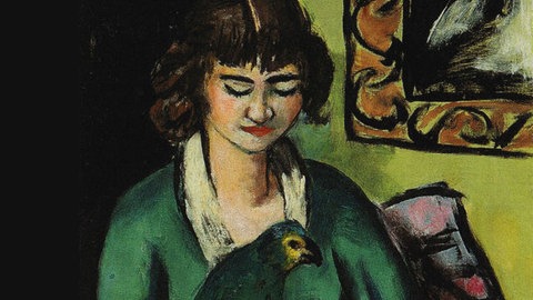 Max Beckmann: Quappi mit Papagei