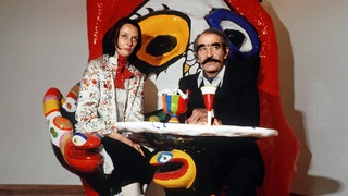 Kuenstlerpaar Niki de Saint Phalle und Jean Tinguely, 1980