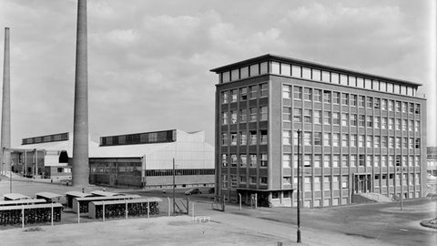 SW-Foto Verwaltungsgebäude Schott Mainz im Jahr 1954