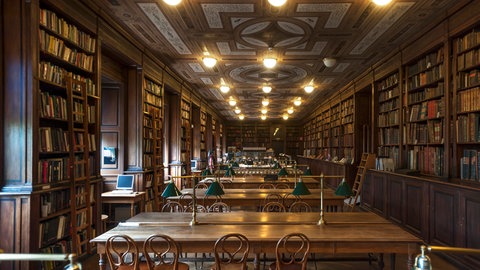 Einer der zentralen Schauplätze von „Dark Academia“ ist die Bibliothek, mit gedimmten Lichtern, dunklen Holzmöbeln und vielen klassischen Büchern. Die Bildung steht an oberster Stelle, es wird gegrübelt und gelernt.