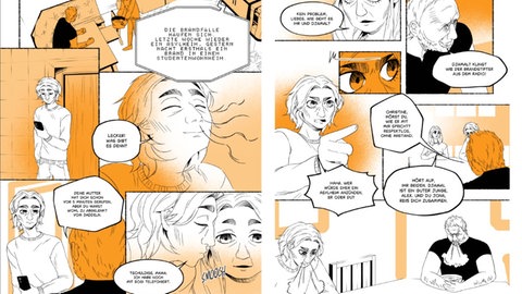 Ausschnitte der Graphic Novel "Der Nazi an Mamas Frühstückstisch"