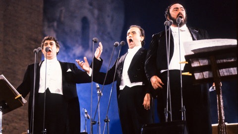 Luciano Pavarotti mit den Drei Tenören