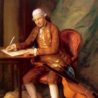 Carl Friedrich Abel, 1723-1787, deutscher Komponist, digital bearbeitet nach einem Gemälde von Thomas Gainsborough