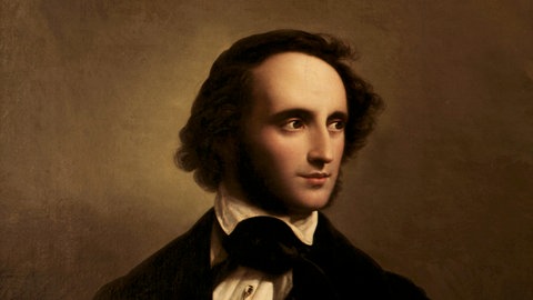 Felix Mendelssohn-Bartholdy - Gemälde, 1847, von Wilhelm Hensel (1794-1861). Öl auf Leinwand, 92 x 76 cm. Düsseldorf, Stadtmuseum.