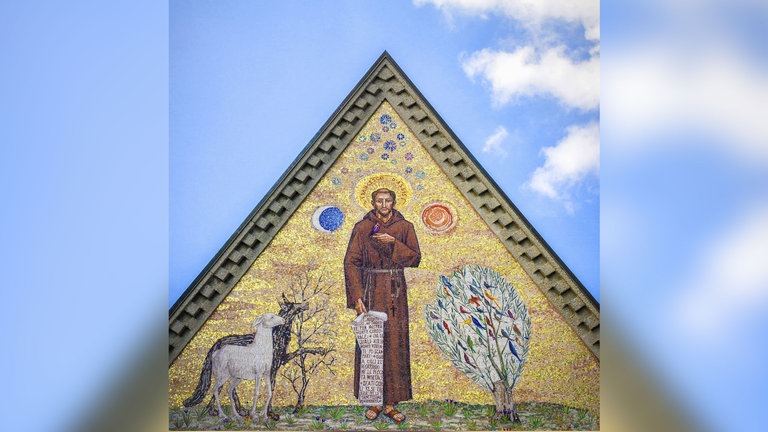 Mosaik des Heiligen Franz von Assisi
