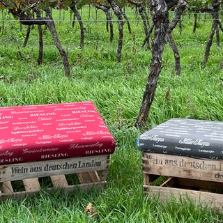 Hocker aus Weinkisten