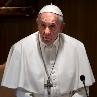 Pope Francis prays 