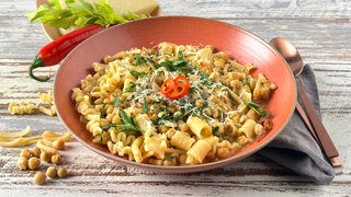 Pasta mit Kichererbsen und Pecorino
