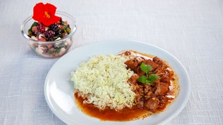 Ziegencurry mit Reis