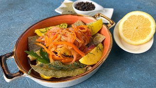 Marinierte Forellenfilets mit Petersilien- Zitronen-Kartoffeln	