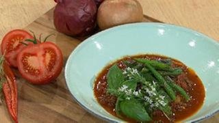 Chili con Carne mit grünen Bohnen