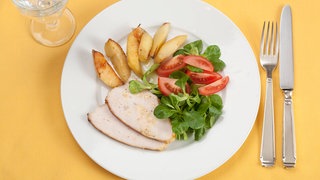 Putenbrust und Feldsalat