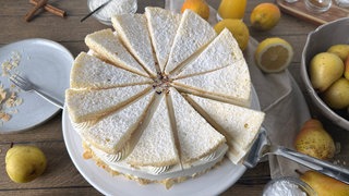 Käsesahnetorte mit Birnen
