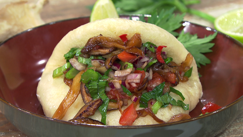 Bao Bun mit Pilzfüllung