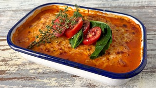 Kohlrabi-Lasagne mit Tomaten und Estragon