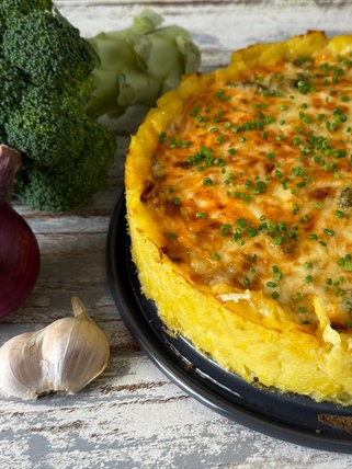 Kartoffelquiche mit Brokkoli