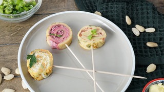 Herzhafte Pfannkuchen-Lollies 