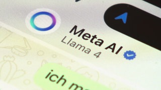 Screenschoto von Meta AI auf dem Handydisplay