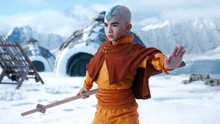 Der Avatar-Hauptcharakter 'Aang' im Portrait.