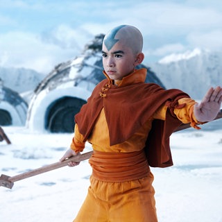 Der Avatar-Hauptcharakter 'Aang' im Portrait.