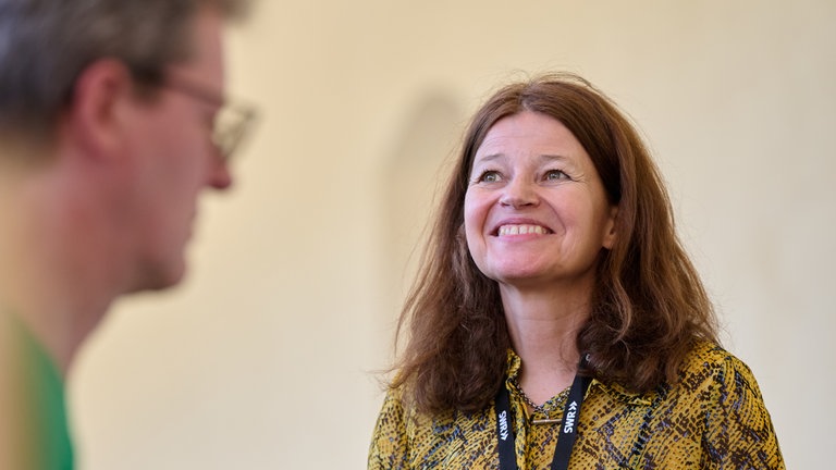 Blockflötistin Dorothee Oberlinger (Residenzkünstlerin) bei der Generalprobe zum Klanraumexperiment „In C“