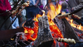 In der Nacht gegen die Einsamkeit kann man auch gemeinsam nur am Feuer zusammensitzen. 