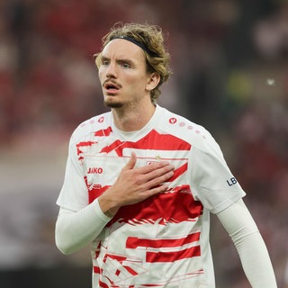 Nick Woltemade (VfB Stuttgart) vor dem Supercup gegen den FC Bayern München