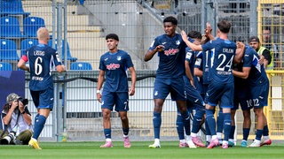 Die TSG Hoffenhzeim bejubelt das zwischenzeitliche 2:0 gegen Energie Cottbus