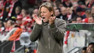 Mainz 05 Coach Bo Henriksen beim Conference League Spiel gegen Mostar.