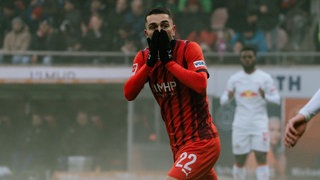Ibrahimovic vom 1. FC Heidenheim vergibt die größte Heidenheimer Chance. 