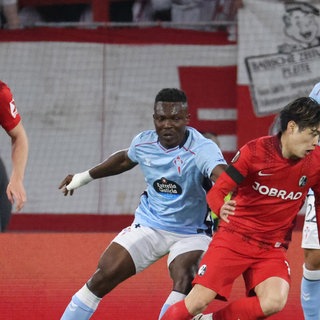 Szene aus dem Hinspiel zwischen dem SC Freiburg und Celta Vigo (3:0)