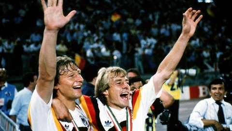 Schwäbische Weltmeister: Guido Buchwald und Jürgen Klinsmann