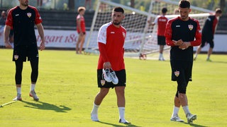 Deniz Undav nach einer Trainingseinheit im Trainingslager des VfB Stuttgart