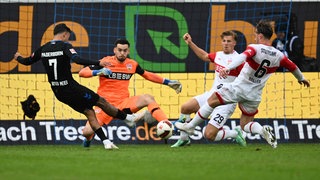 Dennis Seimen vom VfB Stuttgart gegen Paderborn